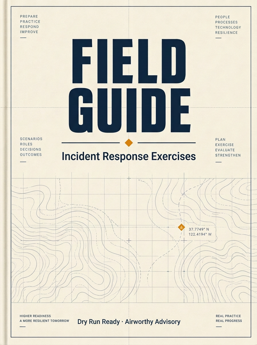 Cover of the Dry Run Ready field guide to incident response exercises